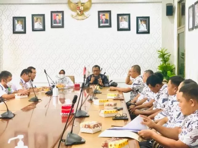 KUNKER: Pemkab Tanbu menerima kunjungan kerja dari Dinas Perhubungan Konawe Utara, Sulawesi Tenggara, Rabu (7/12).