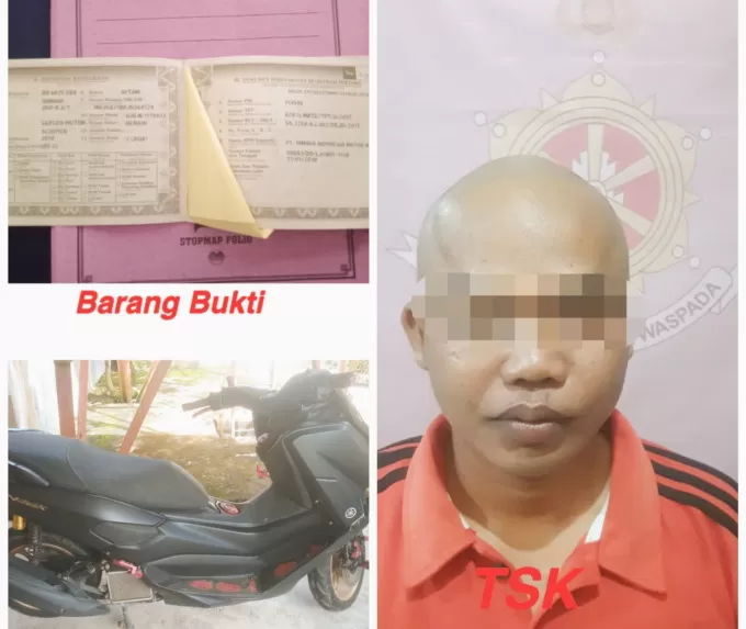 APES: Syaripudin, penadah motor Nmax milik korban Siti, diamankan anggota Jatanras Satreskrim Polres HSU Rabu (1/3). (Foto: Polres HSU untuk Radar Banjarmasin)