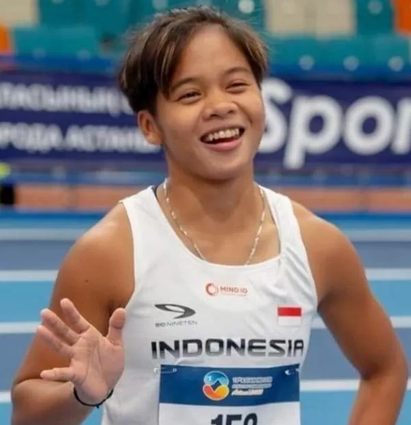 MEMBANGGAKAN: Dina Aulia, sprinter asal HST menjadi andalan Indonesia di Sea Games Kamboja untuk cabor lari gawang 100 meter. | FOTO KONI HST FOR RADAR BANJARMASIN