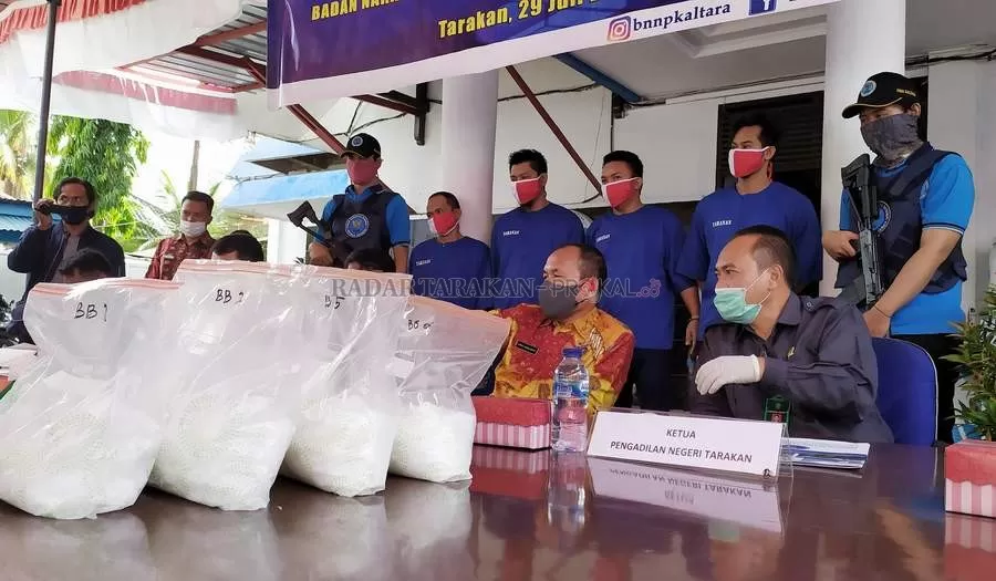 Badan Narkotika Nasional Provinsi (BNNP) Kaltara memusnahkan narkotika jenis sabu sebanyak 8,9 kilogram (kg).