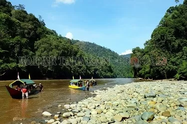 KELISTRIKAN: Lokasi rencana pembangunan PLTA Mentarang Induk di Sungai Mentarang, Kabupaten Malinau./AGUSSALAM SANIP/RADAR TARAKAN