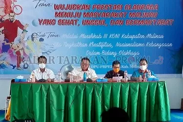 PENGURUS BARU: Dalam pelaksanaan musorkab ke-3 KONI Kabupaten Malinau pada bulan Agustus lalu, Dr. Tomy Labo, SE, M.Si kembali terpilih sebagai ketua untuk periode 2020-2024./DOK