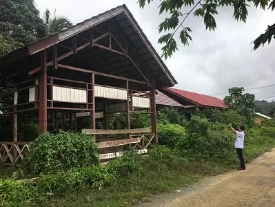 SIAP DIGUNAKAN: Pasar tradisional di Desa Long Beluah, Kecamatan Tanjung Palas Barat saat ini statusnya milik pemdes setempat dan akan difungsikan pasca adanya proses hibah./DOK/RADAR KALTARA