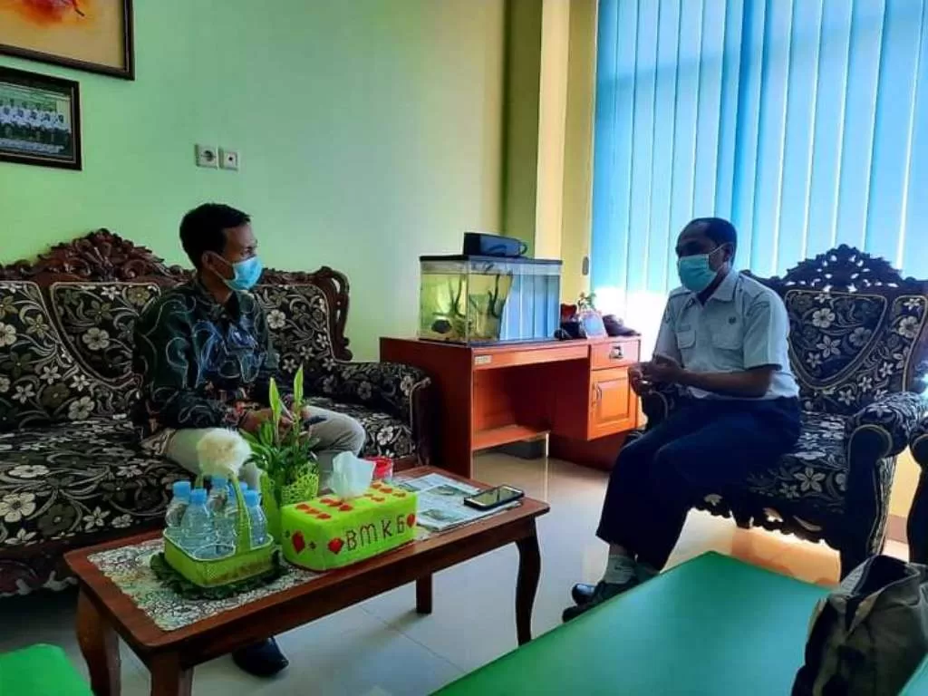 PENJELASAN: Kepala BMKG Tanjung Harapan, Tanjung Selor, Muhammad Sulam Khilmi saat memberikan penjelasan pentingnya mitigasi bencana untuk dipelajari di satuan pendidikan./BMKG UNTUK RADAR KALTARA