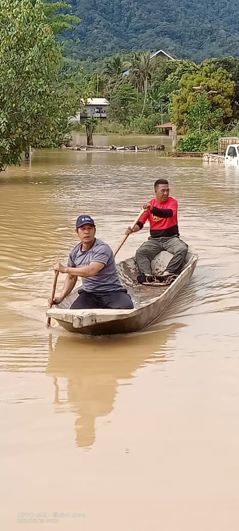 TERENDAM BANJIR: Seluruh daerah Kecamatan Krayan terendam banjir sejak Kamis (20/5) pagi./DOKUMENTASI CAMAT KRAYAN