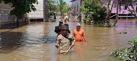 BANJIR SEMBAKUNG: Guna menentukan tanggap darurat banjir di Kecamatan Sembakung, BPBD Nunukan tetapkan siaga darurat. DOKUMENTASI BPBD NUNUKAN