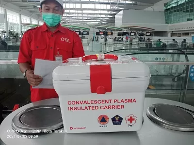 MENINGKAT: Meningkatnya kasus Covid-19 di Tarakan juga ikut meningkatkan permintaan akan darah plasma konvalesen. /DOKUMENTASI PMI TARAKAN
