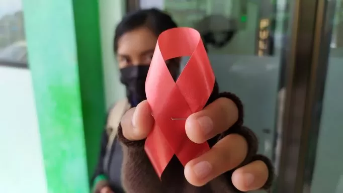ILUSTRASI: Lambang HIV AIDS yang diperingati setiap 1 Desember sebagai Hari AIDS Sedunia.