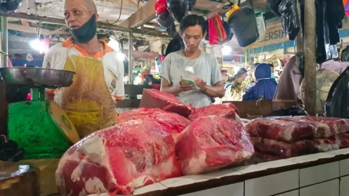 ilustrasi pedagang daging