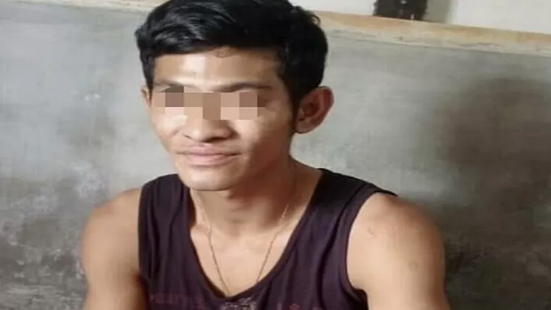 Supriyanto atau biasa dipanggil Iqbal (29) yang mengunggah hoaks di media sosial terkait pengeroyokan oknum PSHT. (FOTO: HUMAS POLDA)