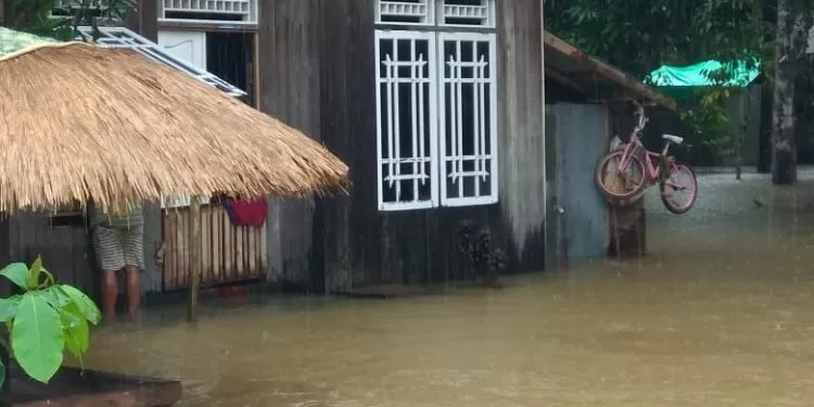 Banjir di salah satu kabupaten di Kalteng.