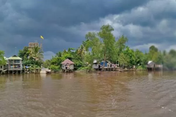 Sungai Kahayan di wilayah Kabupaten Pulang Pisau. (Foto MMC Kalteng)