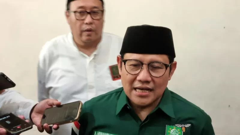 Ketua Umum Partai Kebangkitan Bangsa (PKB) Abdul Muhaimin Iskandar di kantor DPP PKB, Jakarta, Kamis (16/3). ( Muhammad Ridwan/JawaPos.com)