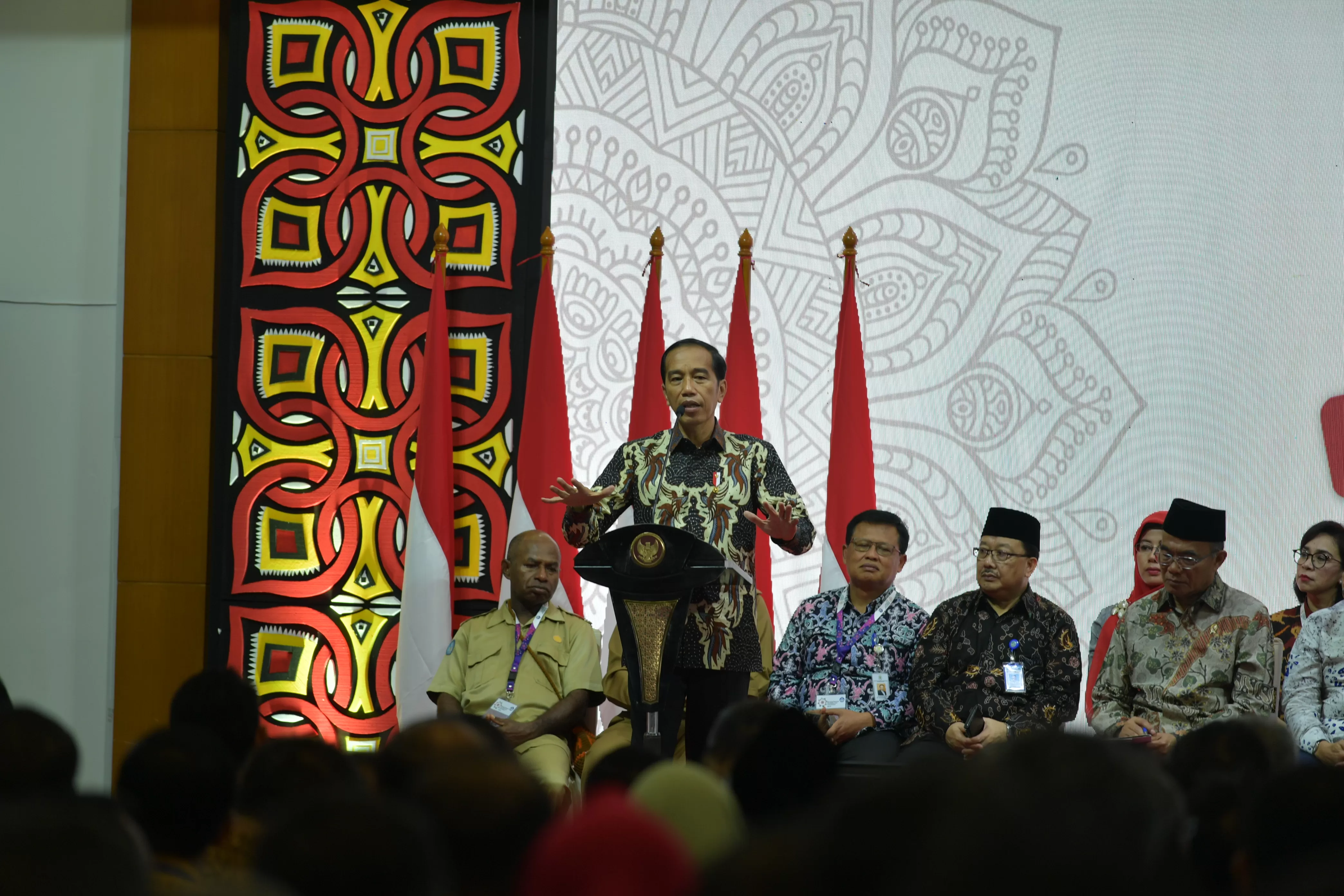 Presiden RI Joko Widodo saat memberikan sambutan di acara RNPK 2019. (Foto : Kemendikbud for Kaltim Post)