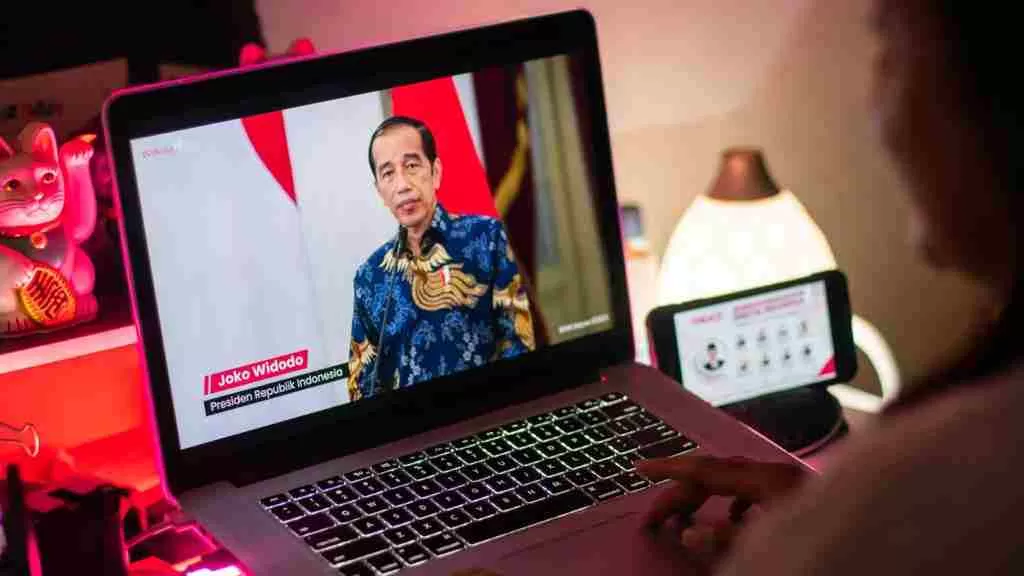 RESMI: Presiden Joko Widodo saat membuka acara peluncuran Tadex, yang merupakan premium programmatic advertising terbesar di Indonesia.