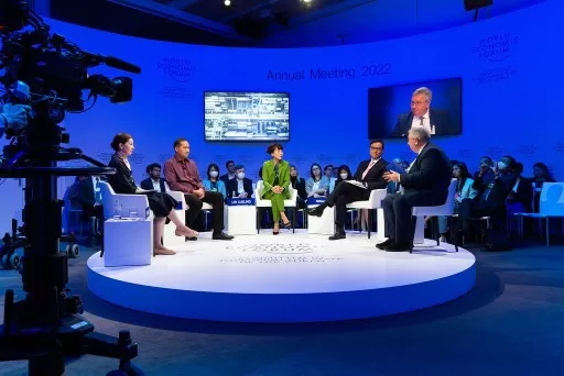 Menteri Perdagangan RI, Muhammad Lutfi menjadi pembicara pada diskusi panel yang disponsori Channel News Asia (CNA) dari Singapura bertema Regional Comprehensive Economic Partnership (RCEP) pada penyelenggaraan World Economic Forum (WEF) 2022 di Davos, Swiss, Kamis (26 Mei 2022).