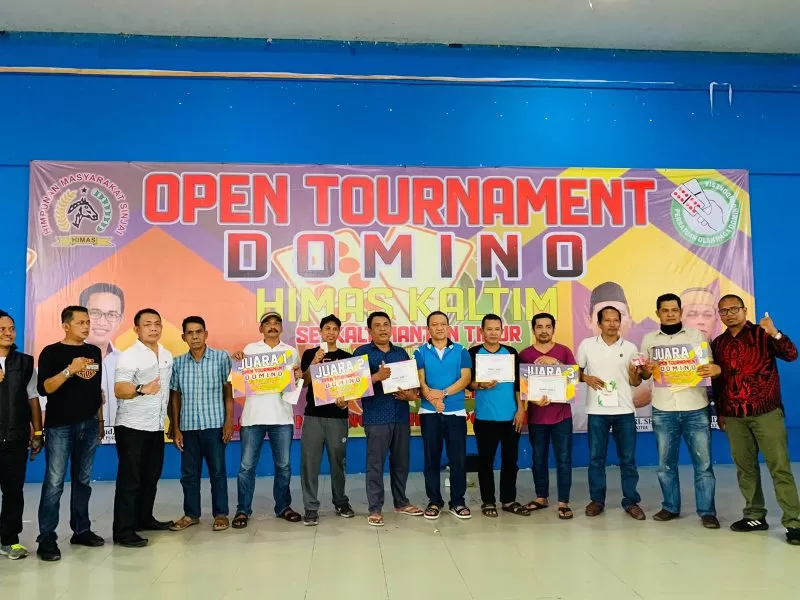 Turnamen domino bertajuk Open Tournament Domino Kaltim akhirnya tuntas, Ahad (11/9) sore.