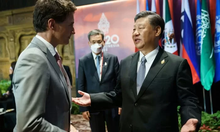 Xi mendebat Justin Trudeau.