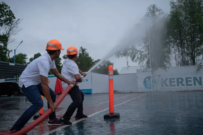 PERINGATAN: Peringatan bulan K3 Nasional 2023 kali ini PLN UIP3B Kalimantan tidak hanya melaksanakan apel siaga dan donor darah tapi juga ada perlombaan seperti Lomba Senam Pekerja Sehat, Lomba Ranking 1, dan Lomba Fire Drill.