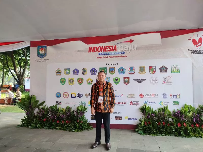PASER MAJU: Bupati Paser Fahmi Fadli saat menghadiri pembukaan Indonesia Maju Expo & Forum 2023 di Jakarta, Kamis (1/6).