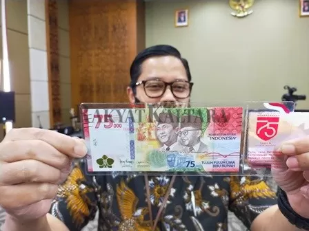 BISA UNTUK TRANSAKSI: UPK 75 yang sudah diterbitkan Bank Indonesia, bertepatan momen Hari Kemerdekaan RI ke 75 tahun.