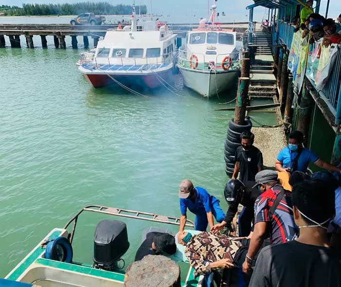 AKTIVITAS PENUMPANG: Pelabuhan di Pulau Bunyu merupakan fasilitas Pertamina yang dipergunakan untuk aktivitas speedboat penumpang.