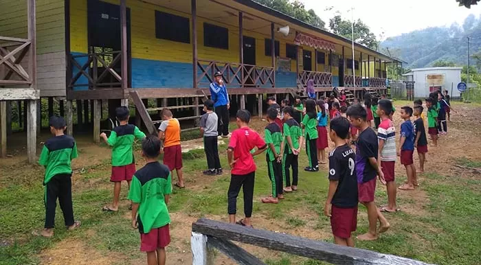 PROSES KBM: Suasana pembelajaran siswa di perbatasan RI-Malaysia, sebelum wabah pandemi Covid-19 melanda.