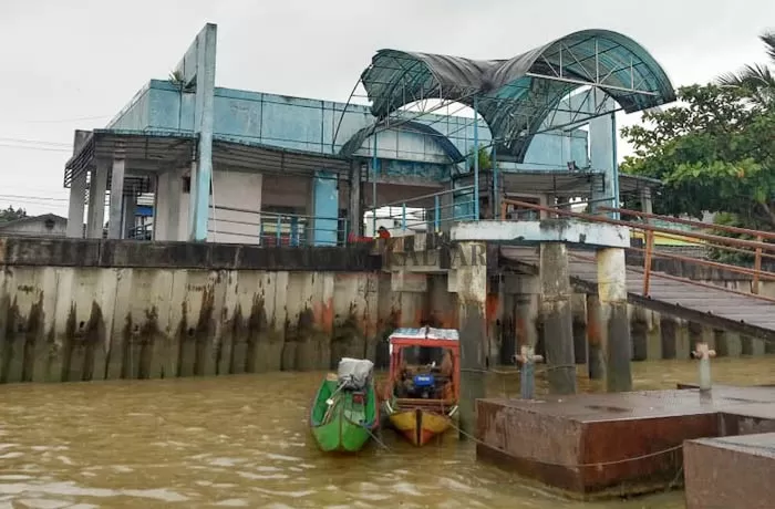 BUTUH PERBAIKAN: Kondisi Pelabuhan Kayan IV di Jalan Katamso, Tanjung Selor yang kondisinya perlu perbaikan.