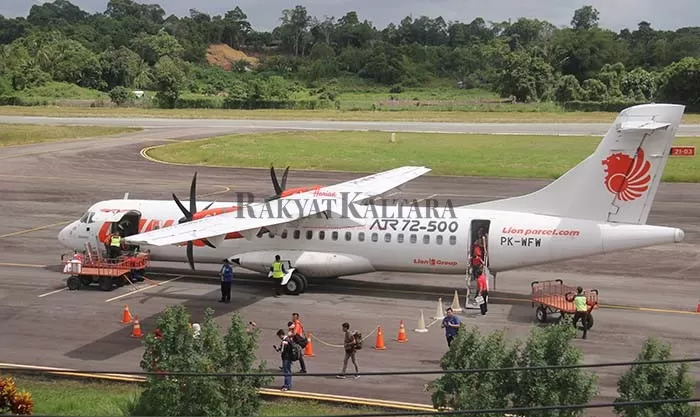 BELUM TEREALISASI: Bandara Tanjung Harapan Tanjung Selor saat ini masih didarati pesawat jenis ATR-72, dikarenakan perpanjangan landasan pacu belum terlaksana.