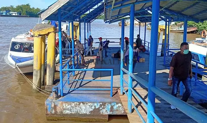 DIBANGUN POSKO: Mengantisipasi arus mudik lebaran di pelabuhan speedboat Kayan II Tanjung Selor akan didirikan posko cek poin.