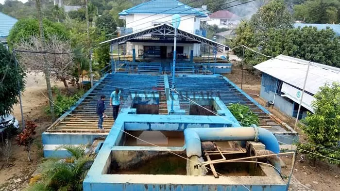 TEMPAT PENGOLAHAN AIR: Instalasi Pengolahan Air (IPA) Perumda Tirta Alam Tarakan di Kampung Bugis, Kelurahan Karang Anyar, Kecamatan Tarakan Barat.