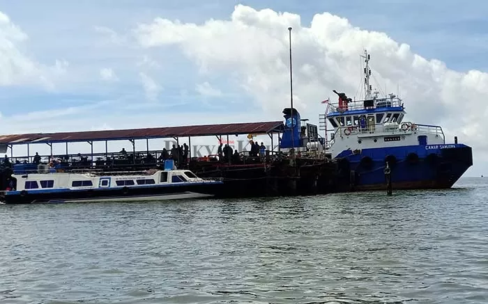 PEMBANGUNAN: Pelabuhan di Pulau Bunyu saat ini masih merupakan aset Pertamina yang digunakan masyarakat ketika berangkat menuju Kota Tarakan.