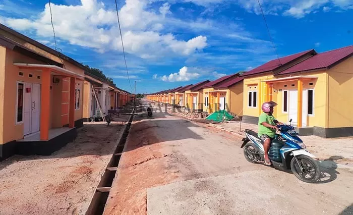 PERUMAHAN: Salah satu rumah tapak di Jalan Jelarai, Tanjung Selor sudah selesai pembangunannya, Kamis (7/10).