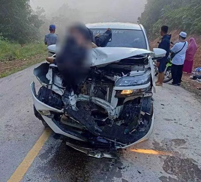 LAKA MAUT: Kecelakaan yang terjadi di Gunung Selingkuh, Kecamatan Sekatak, mengakibatkan dua pengendara sepeda motor meninggal dunia, Sabtu lalu (20/11).