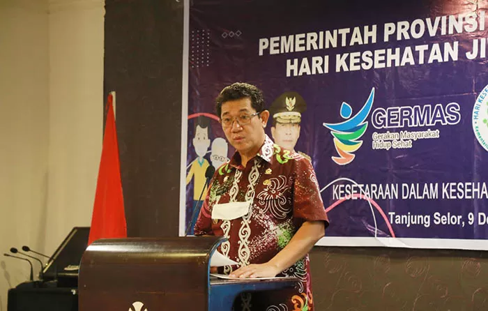 GELAR SEMINAR: Wakil Gubernur Kaltara Dr Yansen TP M.Si saat hadiri peringatan Hari Kesehatan Jiwa Sedunia 2021, Kamis (9/12).