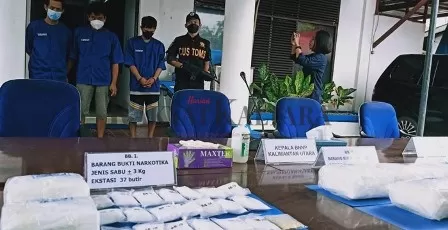 PENUNGKAPAN SABU: Kasus narkotika jenis sabu yang berhasil terungkap berkat kerja sama BNN Kaltara, Polair, Bea Cukai, Imigrasi maupun TNI AL.