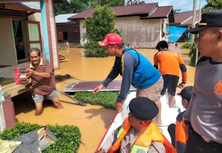 Banjir melanda Kecamatan Malinau Utara, Kabupaten Malinau, Provinsi Kalimantan Utara. Total ada 11 desa yang terendam cukup parah. (Istimewa)