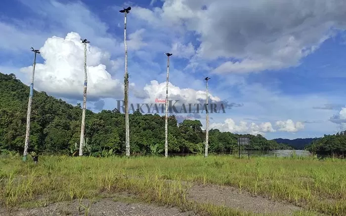 BELUM ADA PEMBANGUNAN: Salah satu titik lokasi rencana pembangunan PLTA Sungai Kayan di Desa Muara Pengean, Kecamatan Peso, Kabupaten Bulungan.
