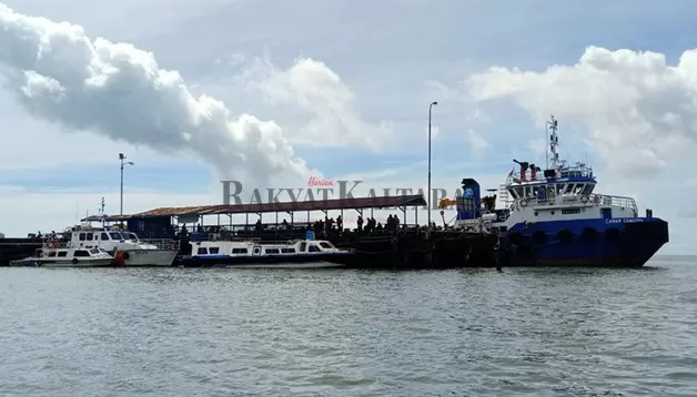 MILIK PERTAMINA: Pelabuhan Bunyu yang digunakan untuk mengangkut penumpang speedboat reguler masih mengandalkan pelabuhan milik Pertamina.