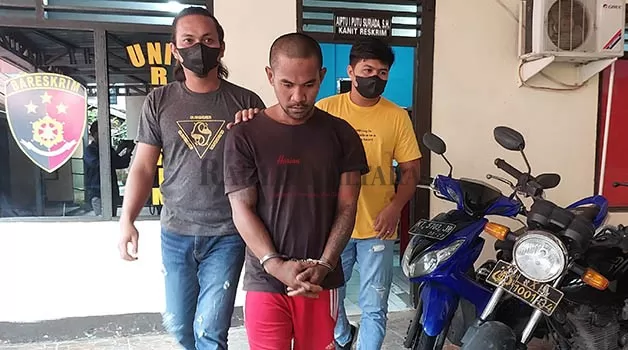 KASUS PENCURIAN: Tersangka MI alias Aco Lempong saat ditahan di Rutan KSKP Tarakan, Minggu (15/1).