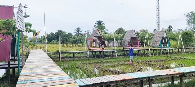 JADI PERCONTOHAN: Objek wisata di Jalan Budiman Arifin, Kecamatan Tanjung Palas bakal dijadikan percontohan untuk P2L.