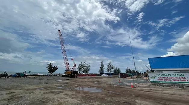 INVESTASI: Pembangunan PSN KIHI Tanah Kuning-Mangkupadi di Kecamatan Tanjung Palas Timur, Kabupaten Bulungan, menjadi salah satu investasi yang dapat menumbuhkan ekonomi Kaltara.