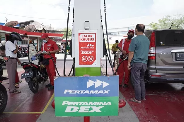 ALAMI PENINGKATAN: Konsumsi gasoline jenis Pertalite dan Pertamax di Kalimantan alami peningkatan 3,6 persen.