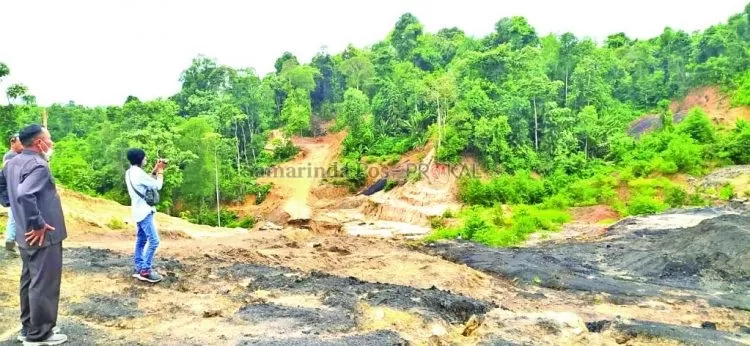 DPRD Samarinda melakukan inspeksi di lokasi tambang diduga ilegal di Lempake.