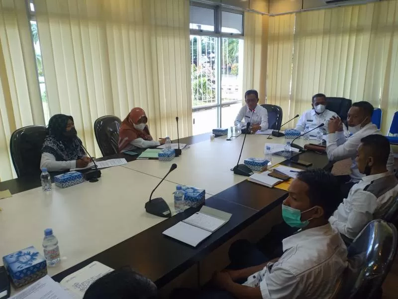 REGULASI: Pimpinan Kantor Pertanahan Kabupaten Paser bertemu dengan jajaran Pemkab Paser membahas PTSL agar tanpa BPHTB, Rabu (11/5).