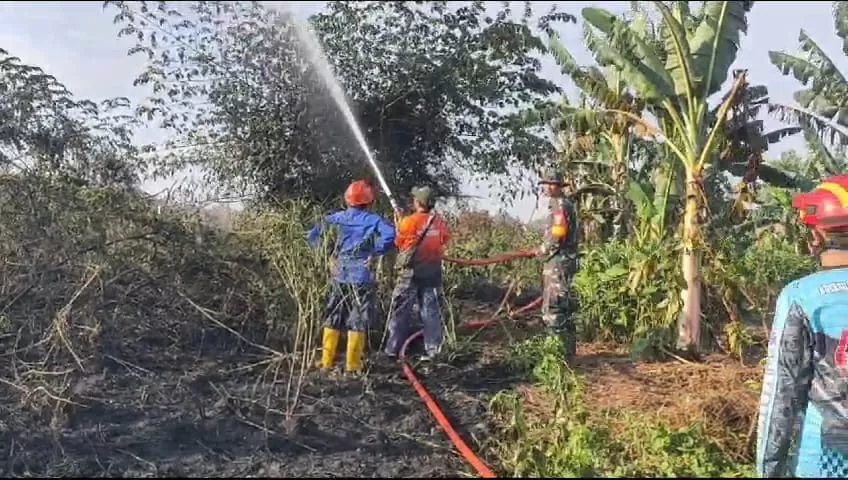 SIAGA. Penanganan kebakaran lahan yang terjadi di Kelurahan Simpang Pasir, Kecamatan Palaran. Untuk mengatasi kejadian serupa, BPBD Samarinda siaga 24 jam. (kis)