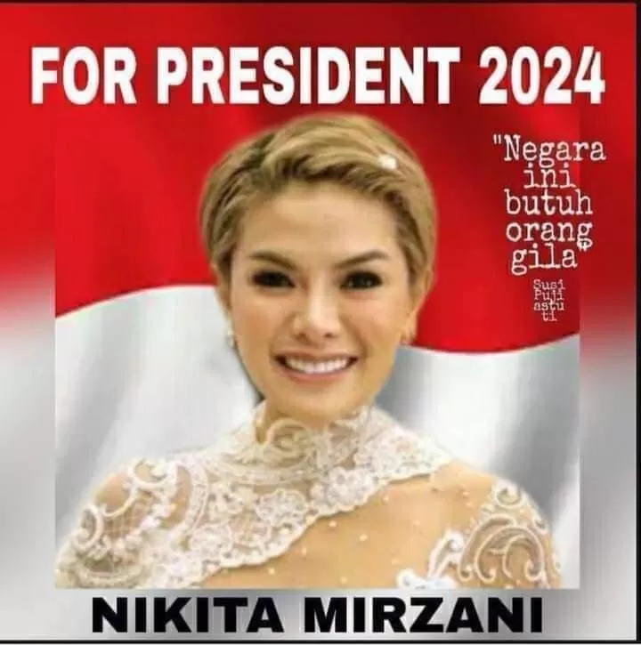 720px x 725px - Heboh! Meme Nikita Mirzani For President 2024 - Radar Malang
