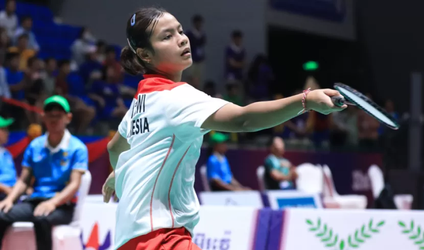Badminton Putri AG2023 Indonesia Lawan China