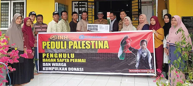 Peduli Palestina, Bagan Sapta Permai Galang Dana - Riau Pos