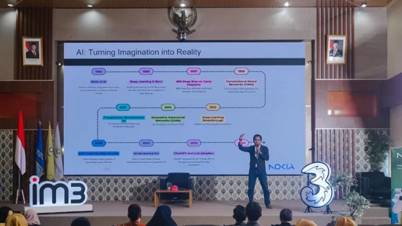 Indosat Ooredoo Hutchison (IOH) bersama Nokia menghadirkan program Generasi Digital dan AI (GENsi) di Universitas Sriwijaya (UNSRI) Palembang, Sumatera Selatan (Sumsel). (Dok. IOH)